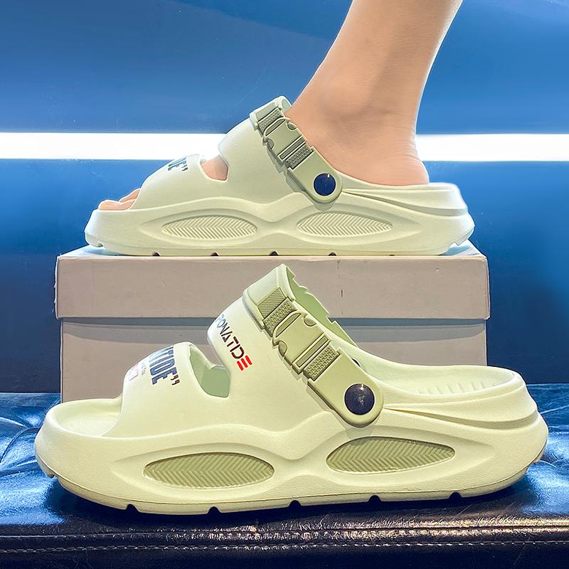 Sandal Tebal Anti-Slip Kasual Lelaki, Kasut Pantai Bernafas Keperluan Luar Berkualiti Tinggi