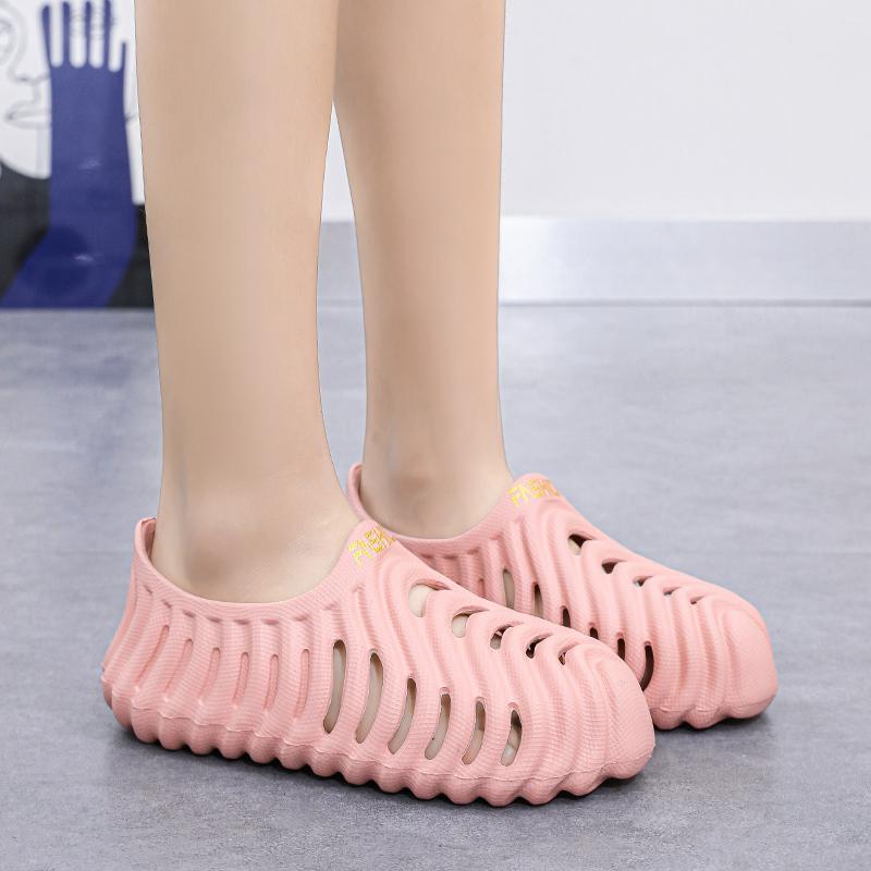 Local Stock Delivery Couple's Outdoor Clogs Shoes EVA Lightweight Sandals Beach Shoes Flip Pink Putih Hijau Abu-abu Warna Pilihan Saiz 36-45