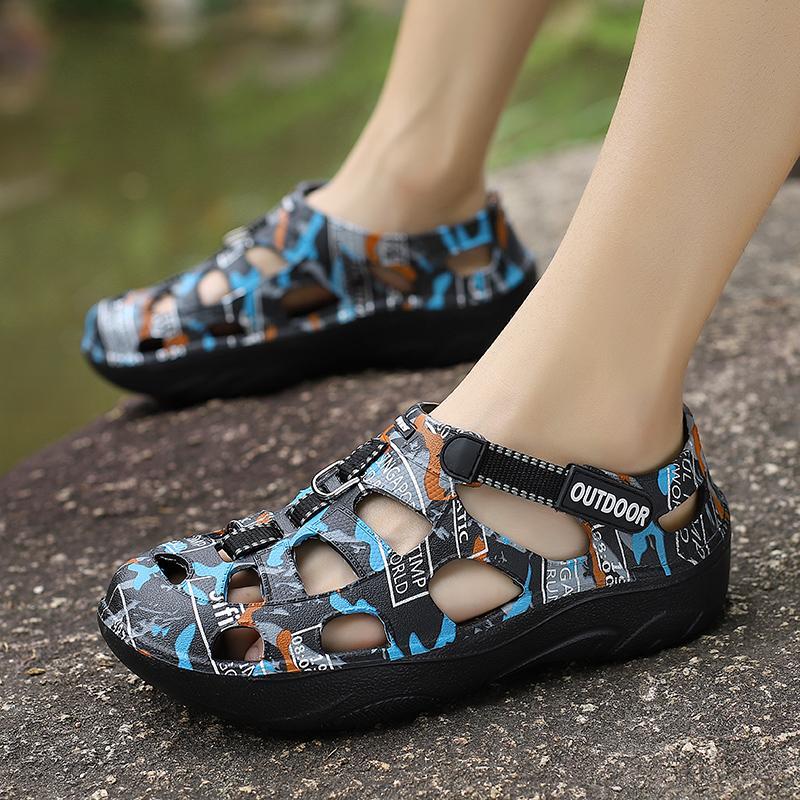 Sandal Luar Lelaki Kasut Pantai Yang Ringan Dan Bernafas Wajib Dimiliki Untuk Memancing Selesa dan tidak licin