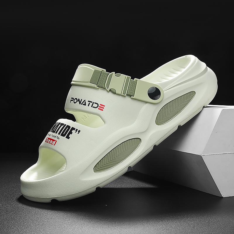 Sandal Tebal Anti-Slip Kasual Lelaki, Kasut Pantai Bernafas Keperluan Luar Berkualiti Tinggi