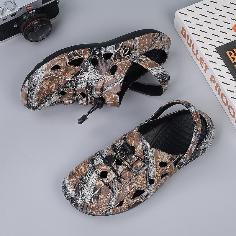 Selesa Dan Tidak  Mens Duet Sport Clogs Mules Sandals Shoes Kasul Lelaki Rive Hitam Flip Normal Cutting Size 40-45