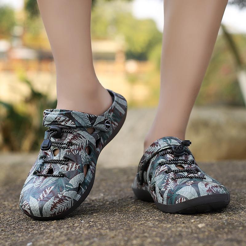 Selesa Dan Tidak  Mens Duet Sport Clogs Mules Sandals Shoes Kasul Lelaki Rive Hitam Flip Normal Cutting Size 40-45