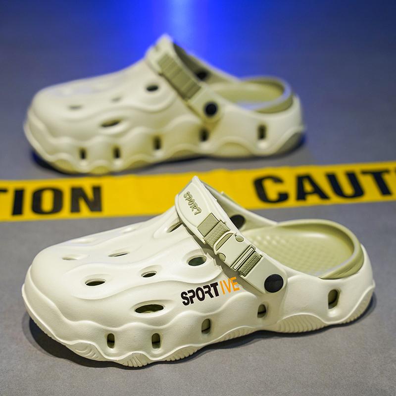 SANDAL LELAKI TAPAK LEMBUT TEBAL BAHARU SELIPAR LELAKI DAN WANITA RINGAN WARNA HITAM PUTIH SAIZ 36-45 FLIP NORMAL CUTTING