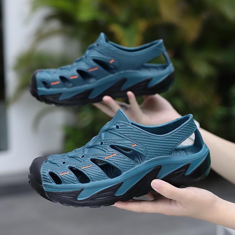 Flip Sandal Lelaki EVA Bernafas Tapak Lembut Luar Kasut Mendayung Lelaki Warna Hijau Saiz 40-45 Normal Cutting