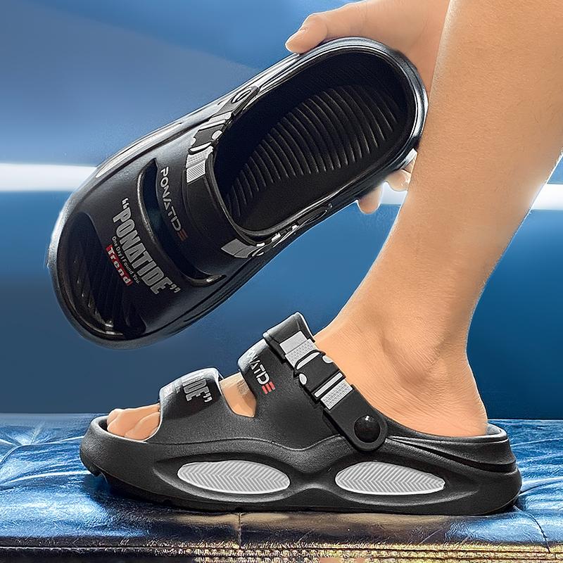 Sandal Tebal Anti-Slip Kasual Lelaki, Kasut Pantai Bernafas Keperluan Luar Berkualiti Tinggi