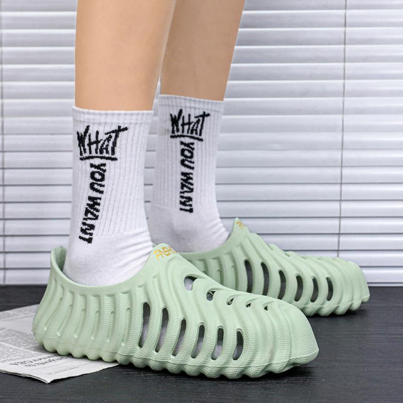 Local Stock Delivery Couple's Outdoor Clogs Shoes EVA Lightweight Sandals Beach Shoes Flip Pink Putih Hijau Abu-abu Warna Pilihan Saiz 36-45