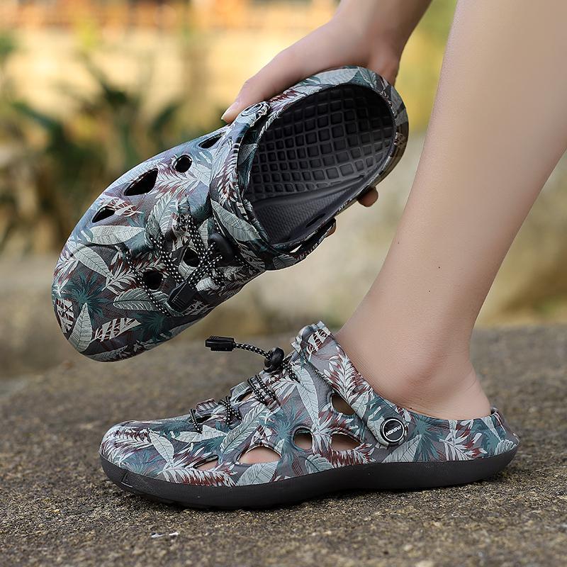 Selesa Dan Tidak  Mens Duet Sport Clogs Mules Sandals Shoes Kasul Lelaki Rive Hitam Flip Normal Cutting Size 40-45