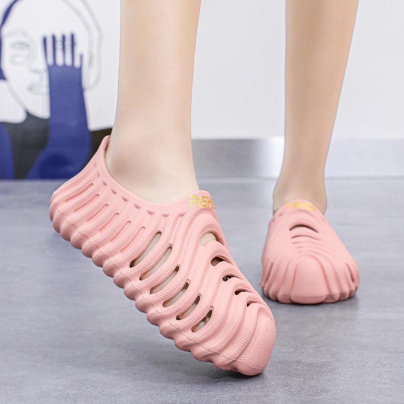 Local Stock Delivery Couple's Outdoor Clogs Shoes EVA Lightweight Sandals Beach Shoes Flip Pink Putih Hijau Abu-abu Warna Pilihan Saiz 36-45
