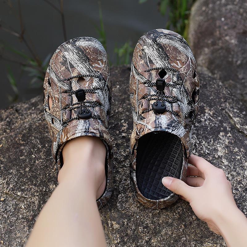 Selesa Dan Tidak  Mens Duet Sport Clogs Mules Sandals Shoes Kasul Lelaki Rive Hitam Flip Normal Cutting Size 40-45