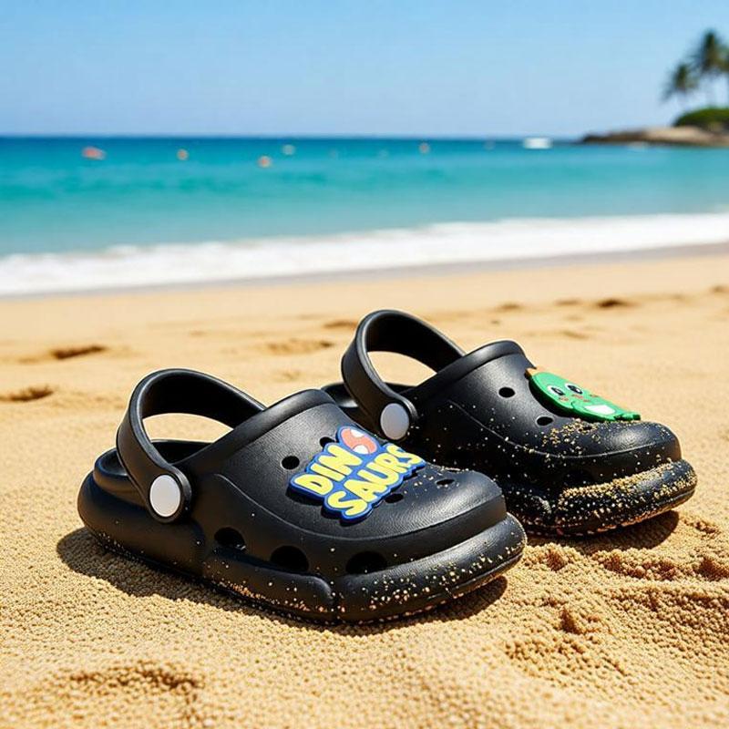 Cute Cartoon Sandal Pengaman Anak Sepatu Jalan Bayi Sandal Luar Ruangan EVA Ringan Sepatu Pantai Warna Pink Ukuran 29-35