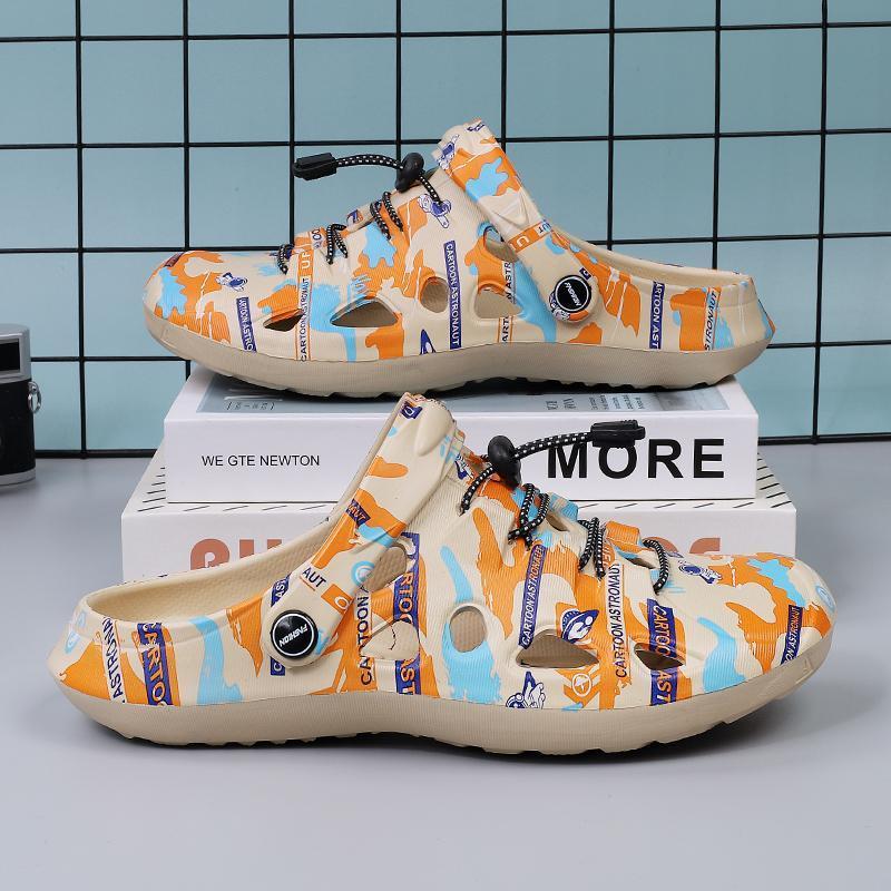 Selesa Dan Tidak  Mens Duet Sport Clogs Mules Sandals Shoes Kasul Lelaki Rive Hitam Flip Normal Cutting Size 40-45