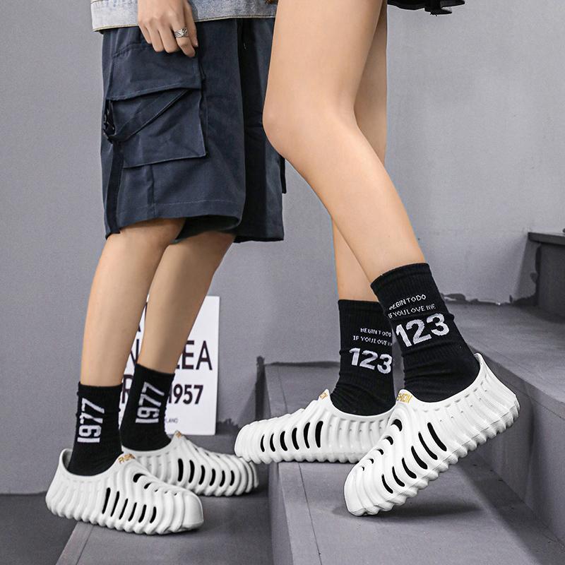 Local Stock Delivery Couple's Outdoor Clogs Shoes EVA Lightweight Sandals Beach Shoes Flip Pink Putih Hijau Abu-abu Warna Pilihan Saiz 36-45