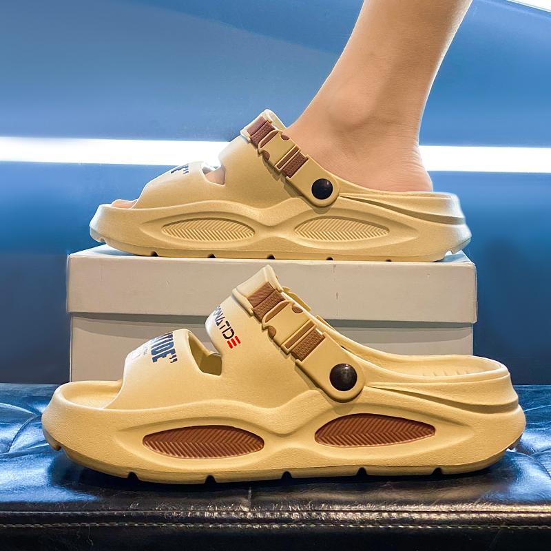 Sandal Tebal Anti-Slip Kasual Lelaki, Kasut Pantai Bernafas Keperluan Luar Berkualiti Tinggi